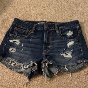 american eagle hi rise shorts